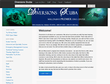 Tablet Screenshot of diversions-scuba.com